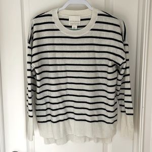 Cynthia Rowley 100% 2-ply cashmere striped sweater- Medium